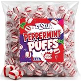Peppermint Puffs Candy 1 LB Bulk Bag &ndash; Soft Refreshing Mint Candy | Light and Airy Mints, Perfect for Candy Dish, After Dinner Mints &amp; Bulk Candy Snacks