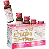 FINE JAPAN Hyaluron & Collagen Plus – Liquid Collagen Supplement with Vitamin C, Hyaluronic Acid, Pearl Coix, Supports Skin Hydration, Elasticity, Hair & Nail Health – Made in Japan, 17 fl oz