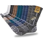 Comfoex Boys Crew Cotton Socks For Kids 6-8 4-6 8-10 Years Old Calf Half Cushioned Athletic Socks 6 Pairs