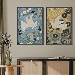 MUDECOR Framed Canvas Print Wall Art Set White