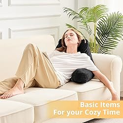 Sasttie Reading Pillow for Bed, Velvet Back Support