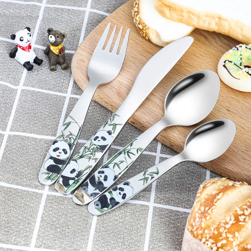 Kids Silverware Set Toddler Utensils 18/8 Stainless Steel 4PCS Fork