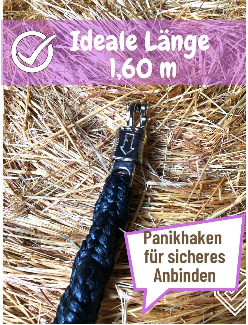 Lead Rope with Panic Hook, black, 1.6 m - Image 4