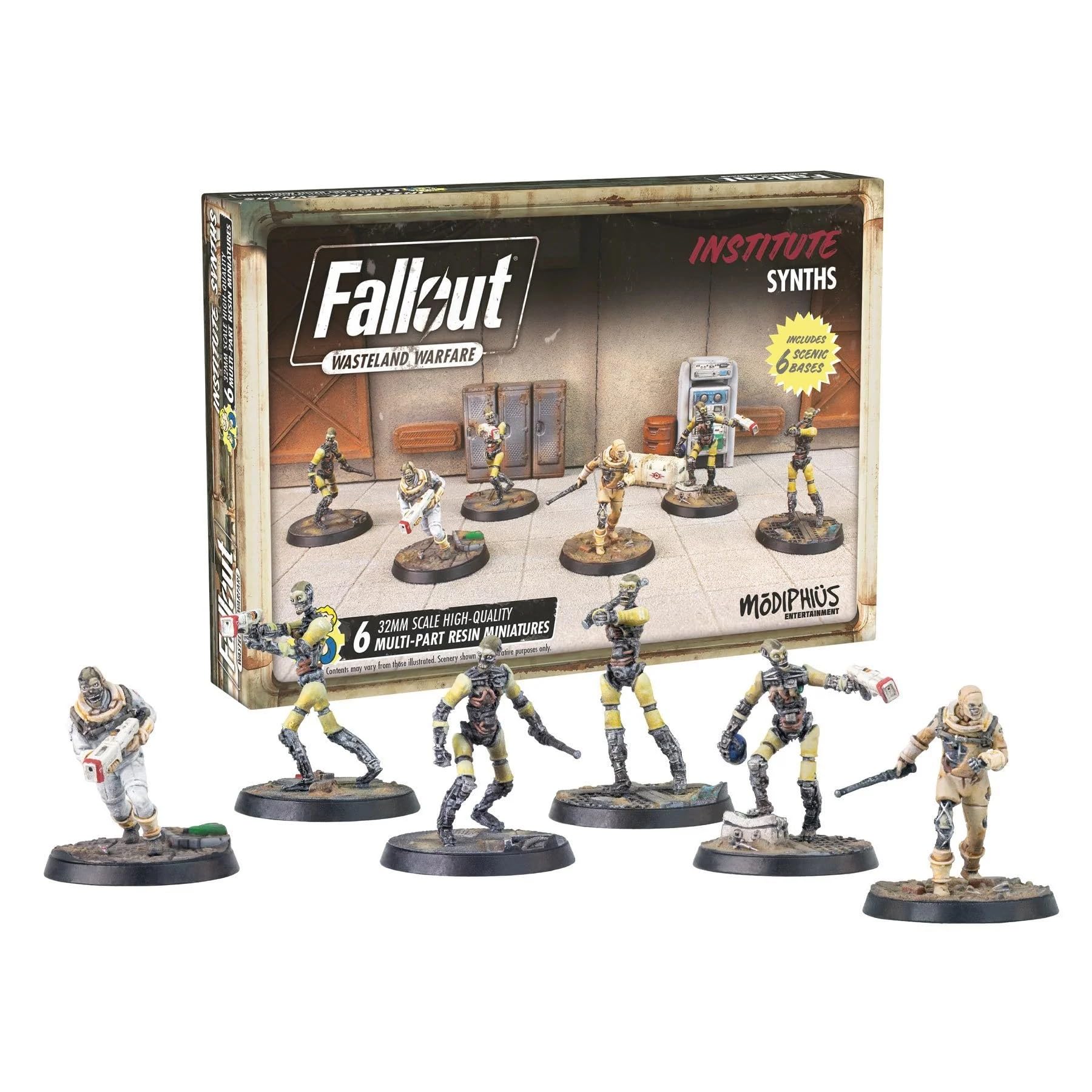 Modiphius Entertainment Fallout Wasteland Warfare Institute Synths Miniatures Set
