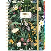2027 Planner Weekly and Monthly - Jan. 2027 - Dec. 2027, 6.5" x 8.5" | Colorful Tabs, Twin-wire Binding, Inspiring Quotes, Thick Paper, Back Pocket - Floral, 2027 Calendar Planner, Planner 2027