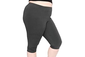 STRETCH IS COMFORT Oh So Soft Women's Plus Size Knee Length and Full Length Leggings | X-Large - 7X