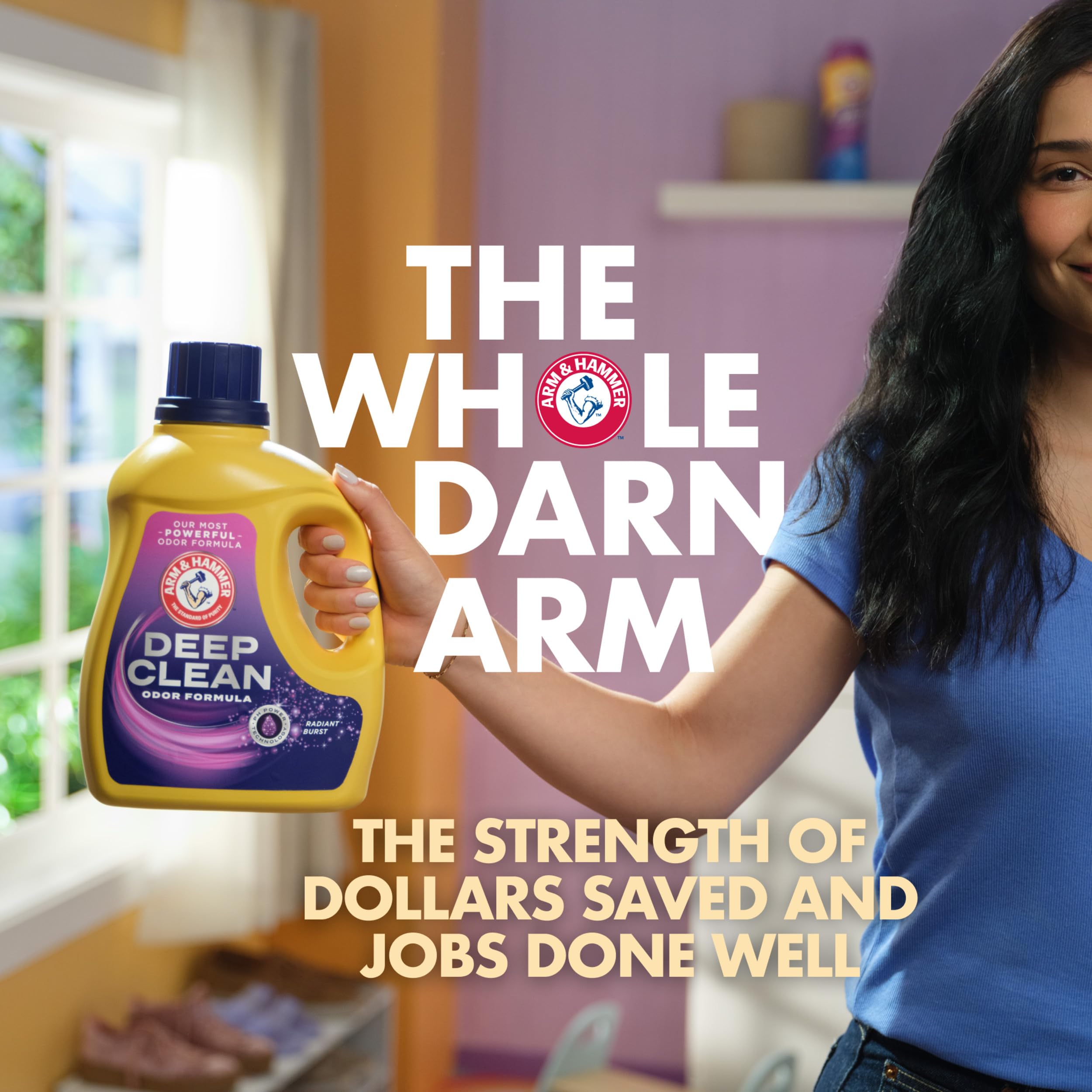 ARM & HAMMER Deep Clean Odor Formula, Liquid Laundry Detergent, 102 fl oz​, 68 Loads