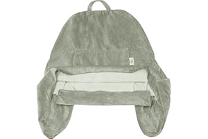 Husband Pillow Standard Desert Sage Cover MicroPlush Fiber Case, Soft Easy-Care Wash Fabric Designed, Generous Back & Side Pockets - Big Long Zipper for Remove, for Your Reading Bed Rest