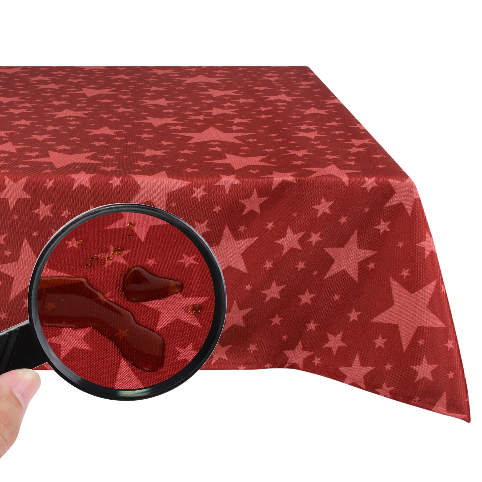 Valia Home Tablecloth with Teflon Coating for Indoor and Outdoor Use, Water- and Stain-Resistant Thanks to Reliable Lotus Effect – Christmas 140 x 200 cm