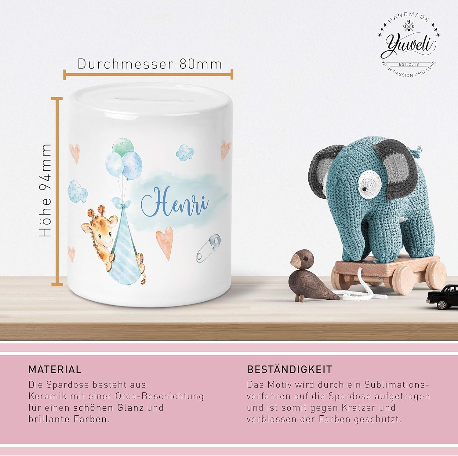 Sumicorp Com Yuweli Baby Bar Spardose Fur Kinder Jungen Und Madchen Mit Namen Personalisiert Zur Einschulung Taufe Geburtstag Geburt Sparschwein Geldgeschenk Kinderspardose Spielzeug Mobel Kinderzimmerdeko