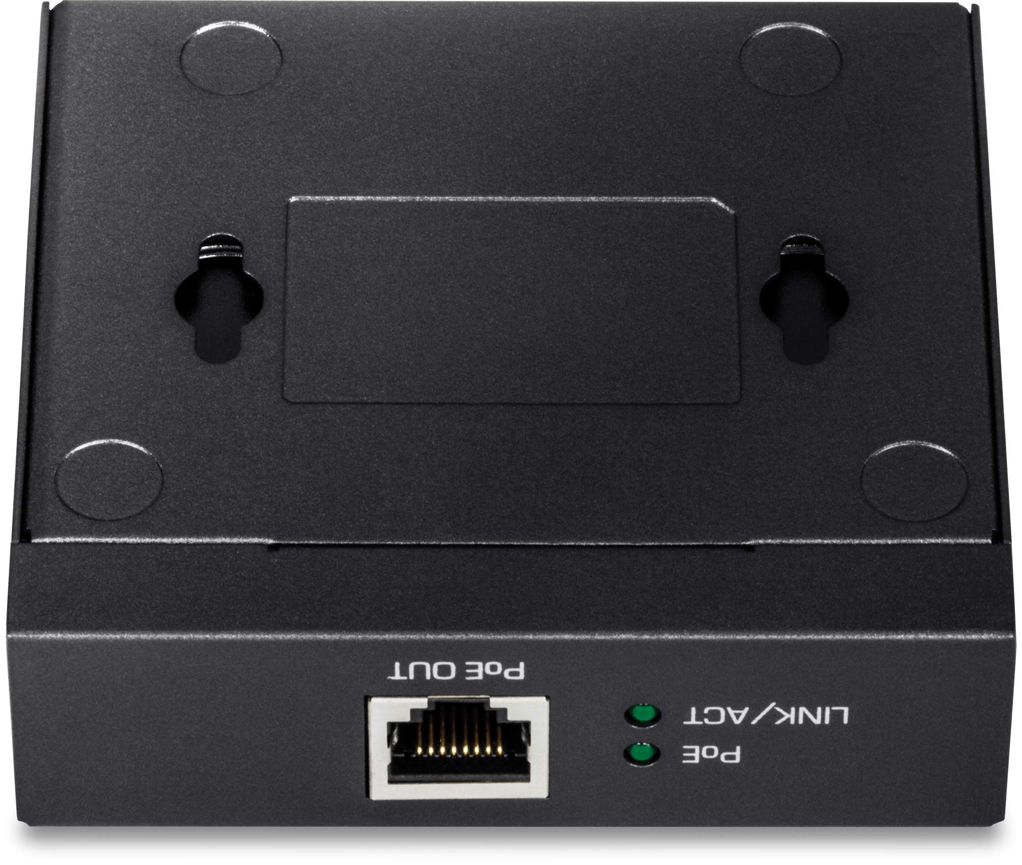 TRENDnet Gigabit PoE+ Repeater/Amplifier, 1 x Gigabit PoE+ In Port, 1 x Gigabit PoE Out Port, Extends 100m For Total Distance Up To 200m (656 ft), Supports PoE(15.4W) & PoE+(30W), Black, TPE-E100