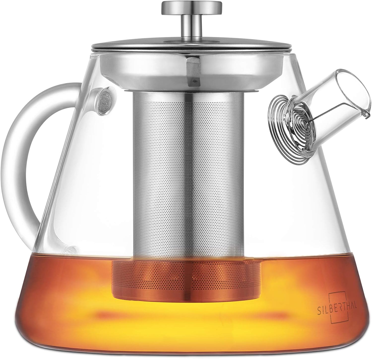 Silberthal Tetera Cristal Para Induccion 1 5 Litros Tetera Vidrio Para Te Con Tapa De Acero Inoxidable Tea Pot Hogar Y Cocina Cafe Y Te Appytherapy Com