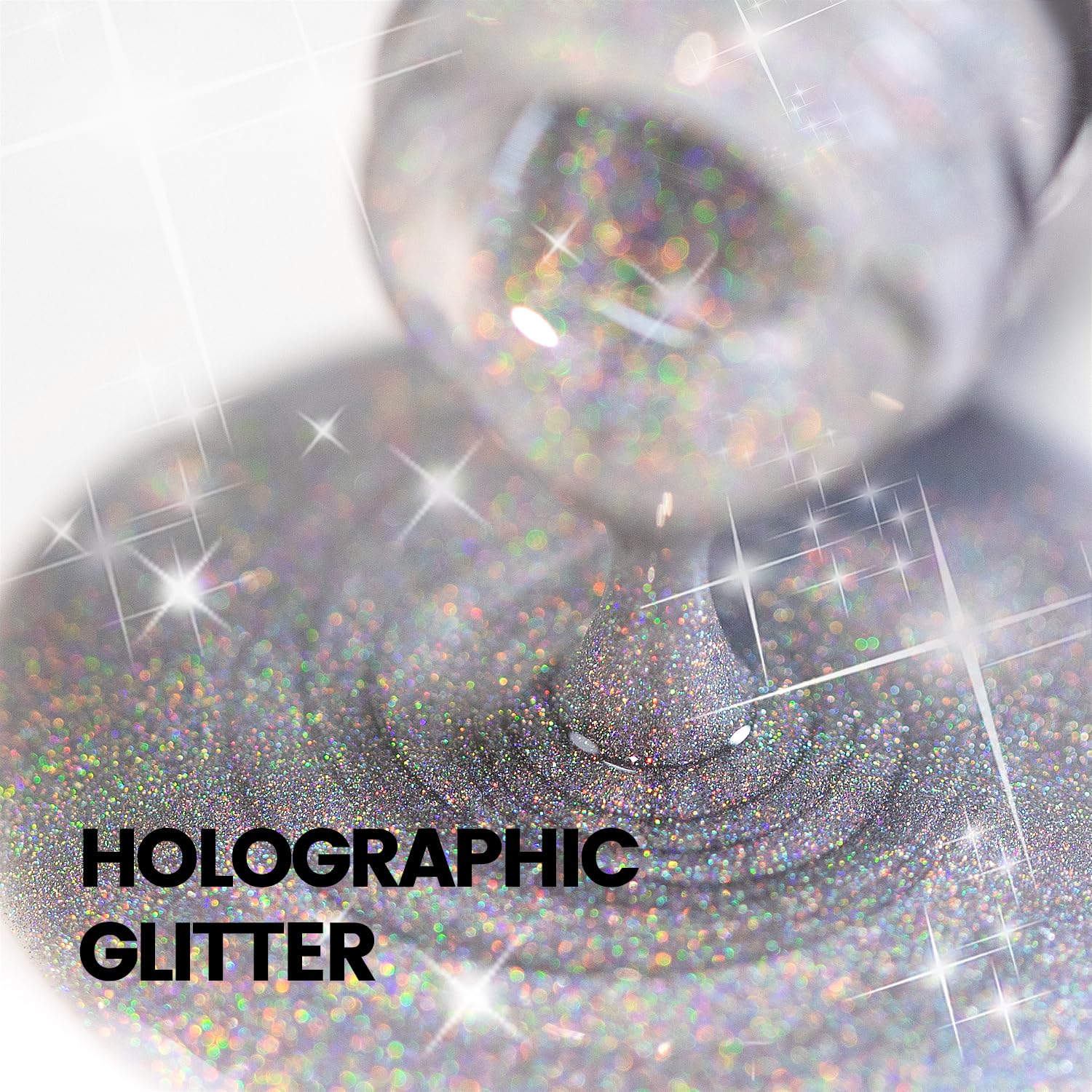 RARJSM Holographic Rainbow Cat Eye Gel Nail Polish with Magnet Stick Clear Silver Iridescent Glitter Sparkle 9D Cat Eye Gel Polish Soak off UV LED Curing Requires Soak Off Home Salon Diy Nail Art - Image 5