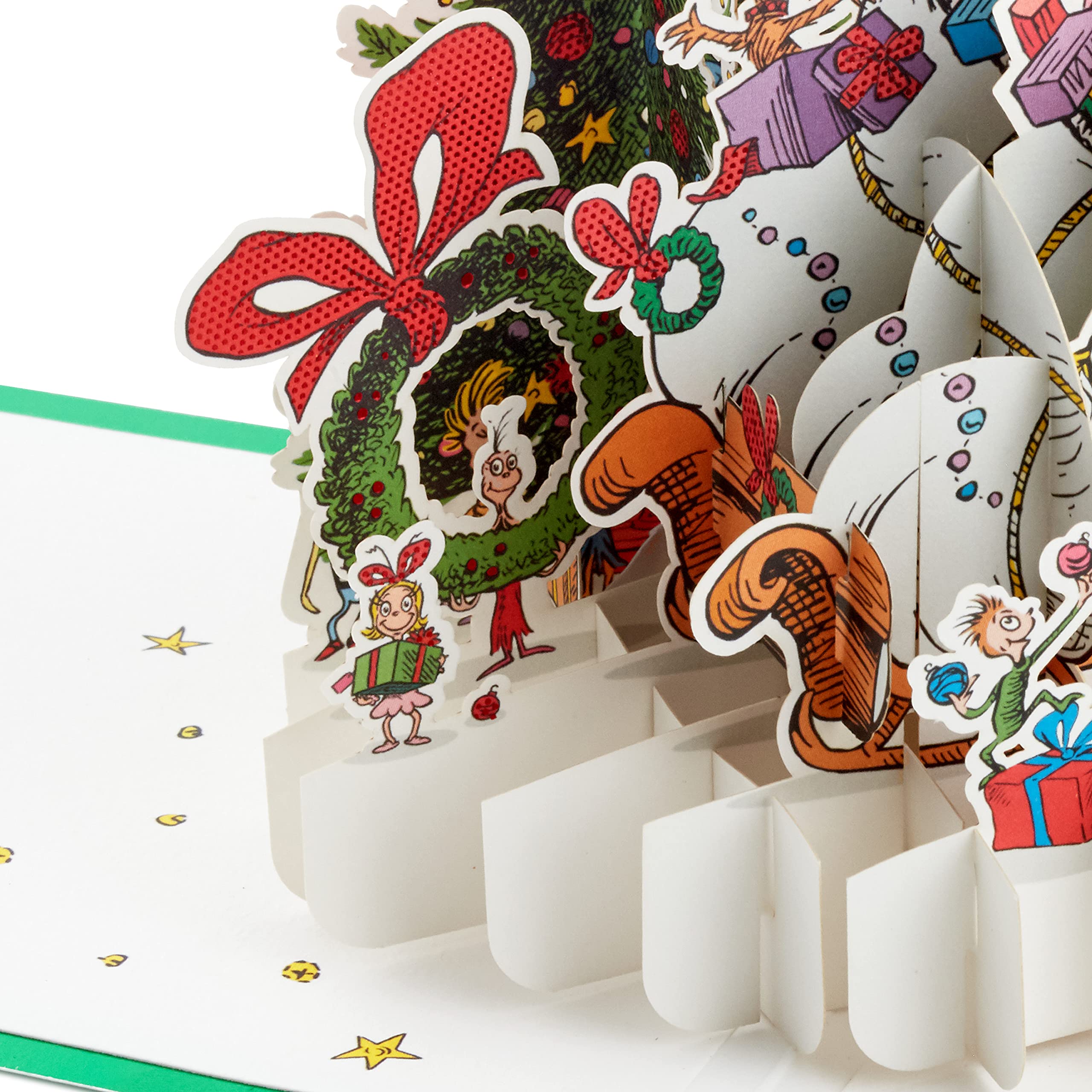 Hallmark Grinch Pop Up Christmas Card (Dr. Seuss' How the Grinch Stole Christmas!) Signature Paper Wonder 3D Card