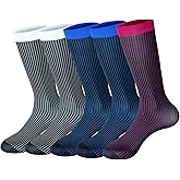 Cityelf 5 Pack Men Silky Socks Sheer Men Dress Socks Ultra Thin Nylon Sox Summer Cool Crew Socks