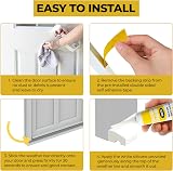 HomeSecure uPVC Door Weather Bar White 870mm Peel & Stick Rain Deflector view 4
