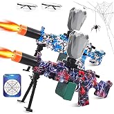 Carrtan Gel Ball Blaster Electric Splatter Toy with Colorful Flash Tracer | 2 Pack, 160+ FPS High Speed Shooting, 12 Per Second Splat Toys for Outdoor Games, 50000+ Balls and 7.4V 500mAh, Ages 12+