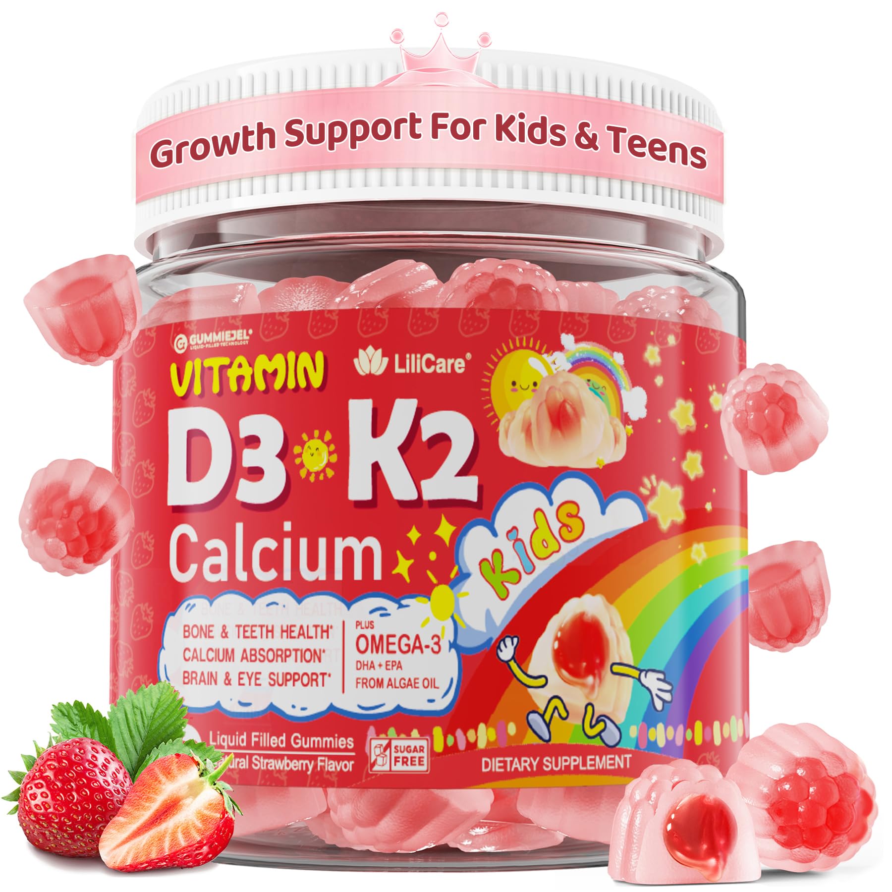 Kids & Teens D3 K2 Calcium Gummies