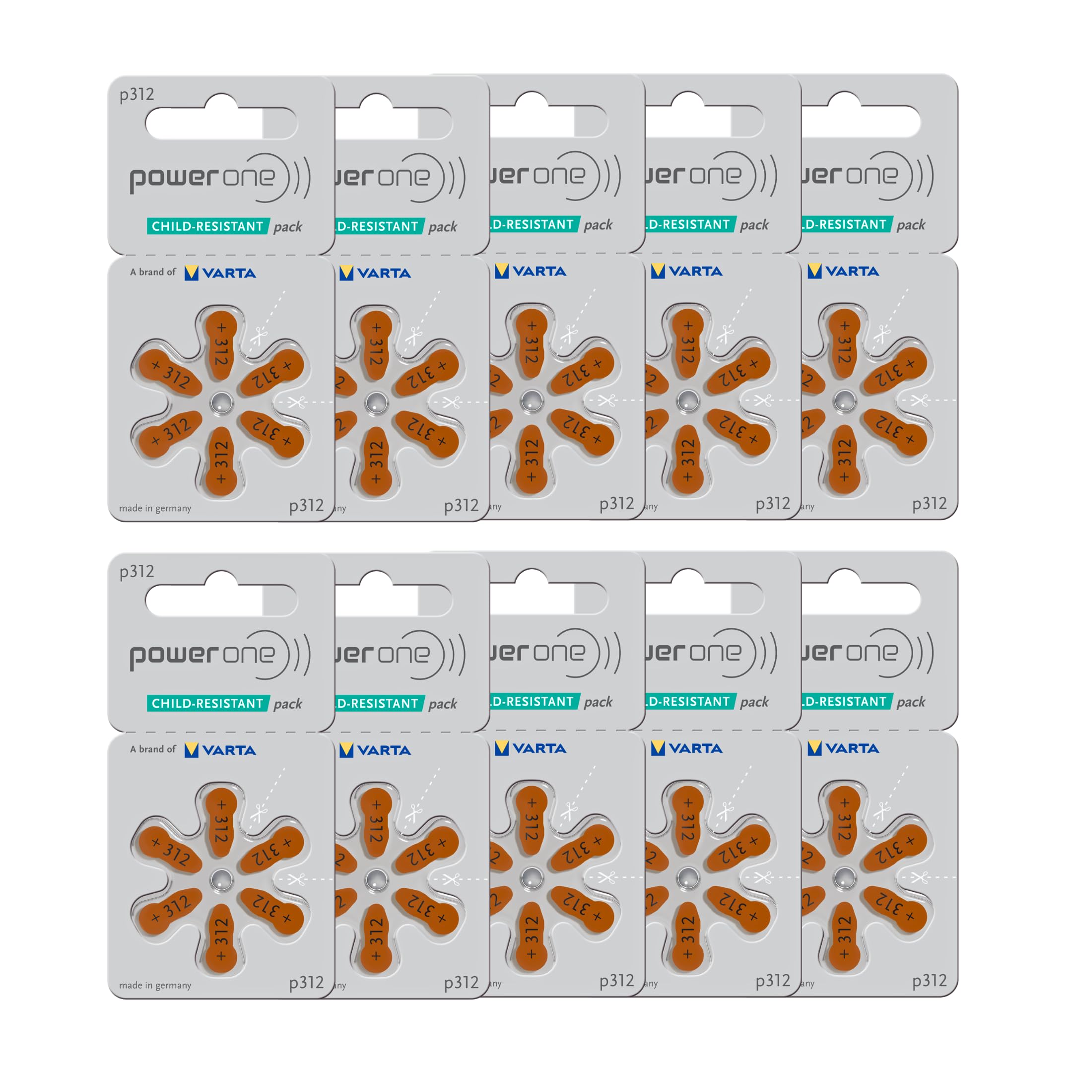 PowerOne Size 312-10 Packets (60 Cells)