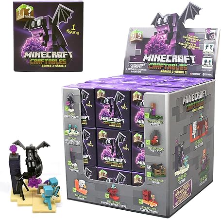 Amazon Minecraft マインクラフト クラフタブル ジオラマフィギュア シリーズ２ 27個入 Box ロボット 子ども向け フィギュア おもちゃ