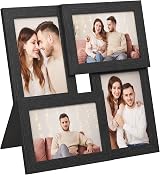 SONGMICS Collage Picture Frames 4x6, 4 Frames, Ink Black RPF25BK