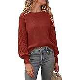 PRETTYGARDEN Women's Fall 2026 Pullover Sweater Casual Long Sleeve Loose Chunky Knit Tops Blouse Winter Fashion Clothing