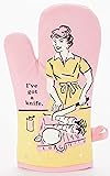 Blue Q I ve Got A Knife Oven Mitt Pink
