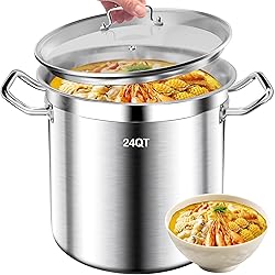 Large Stock Pot - 24QT Stainless Steel Stockpot