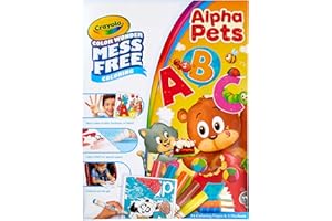 Crayola Color Wonder Alpha Pets, Mess Free Coloring for Toddlers, Alphabet Coloring Pages, Toddler Activity, Gift for Kids, Ages 3+ [Amazon Exclusive]