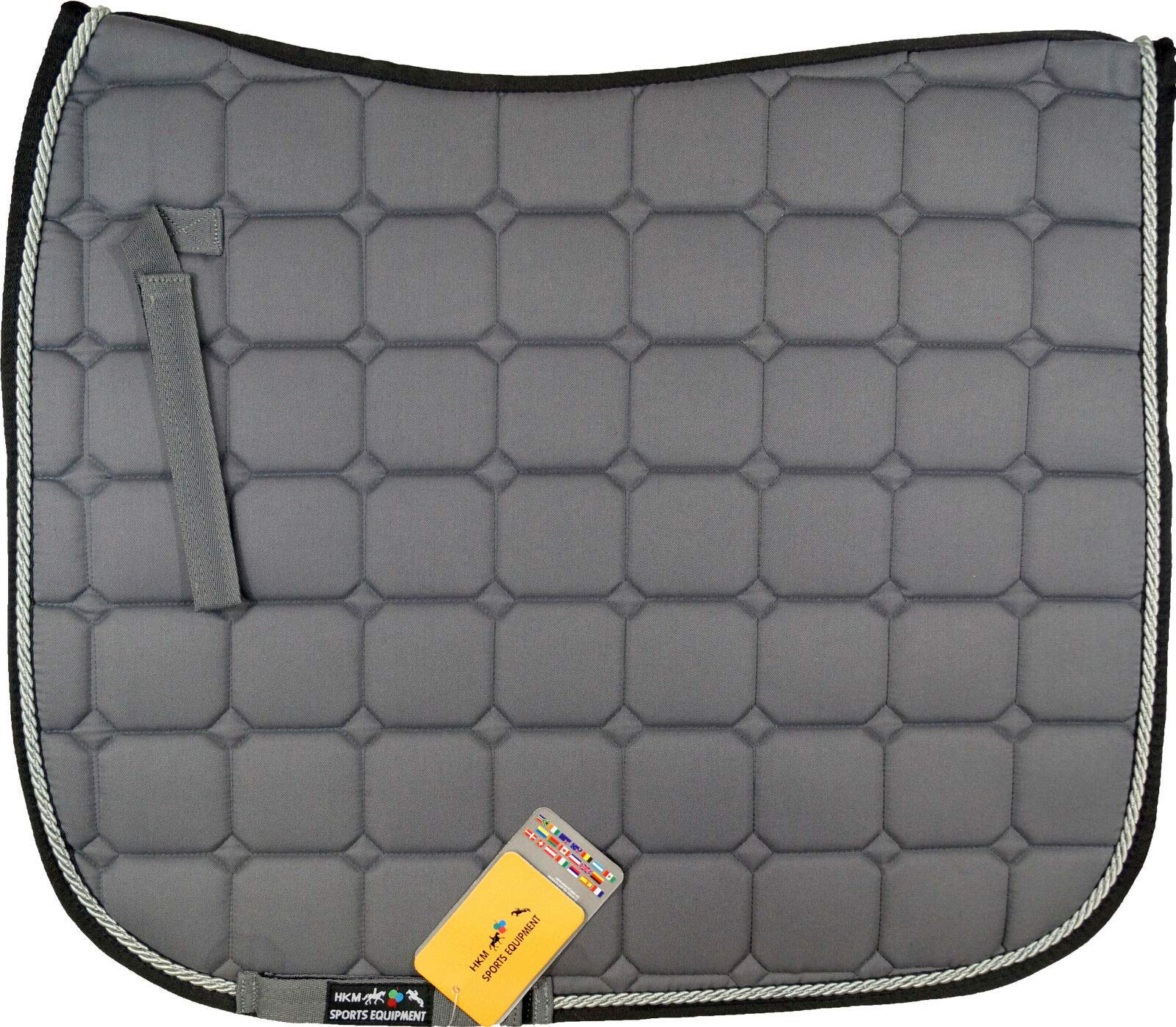 HKM Sports Equipment GmbH Unisex – Madrid Saddle & Bridle, Unisex, Schabracke -Madrid-, grey