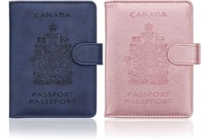 WALNEW 2 Packs RFID Blocking Passport Holder Travel Wallet Cover Case
