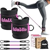 WALITO Ankle Resistance Bands with Cuffs, Exercise Bands for Legs and Butt, Booty Workout Equipment for Kickbacks and Hip Fitness Training