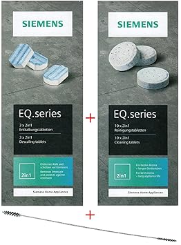 SIEMENS TZ80001 10 Reinigungstabletten + 3 Entkalkungstabletten für EQ Series