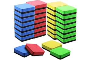 Dry Erase Eraser, 32 Pack Magnetic Whiteboard Eraser, Mini Square Whiteboard Eraser for Students Teachers at Classroom Office