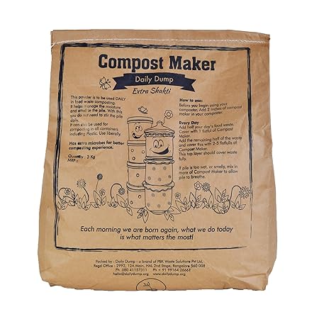 Daily Dump Compost Maker Remix Powder with Added Microbes (3 Kg, Brown)