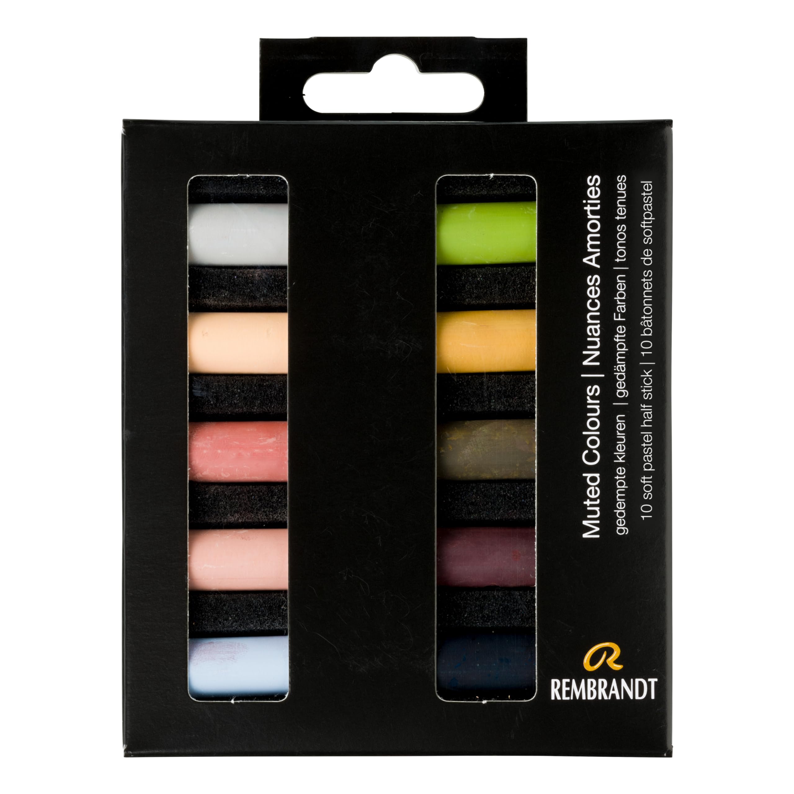 Rembrandt Professional Soft Pastel Set Muted Colours | 10 Half Pastels