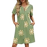 Ekouaer Women Zipper Robes Short Waffle Bathrobe Lightweight House Coat with Pockets Ladies Loungewear S-3XL