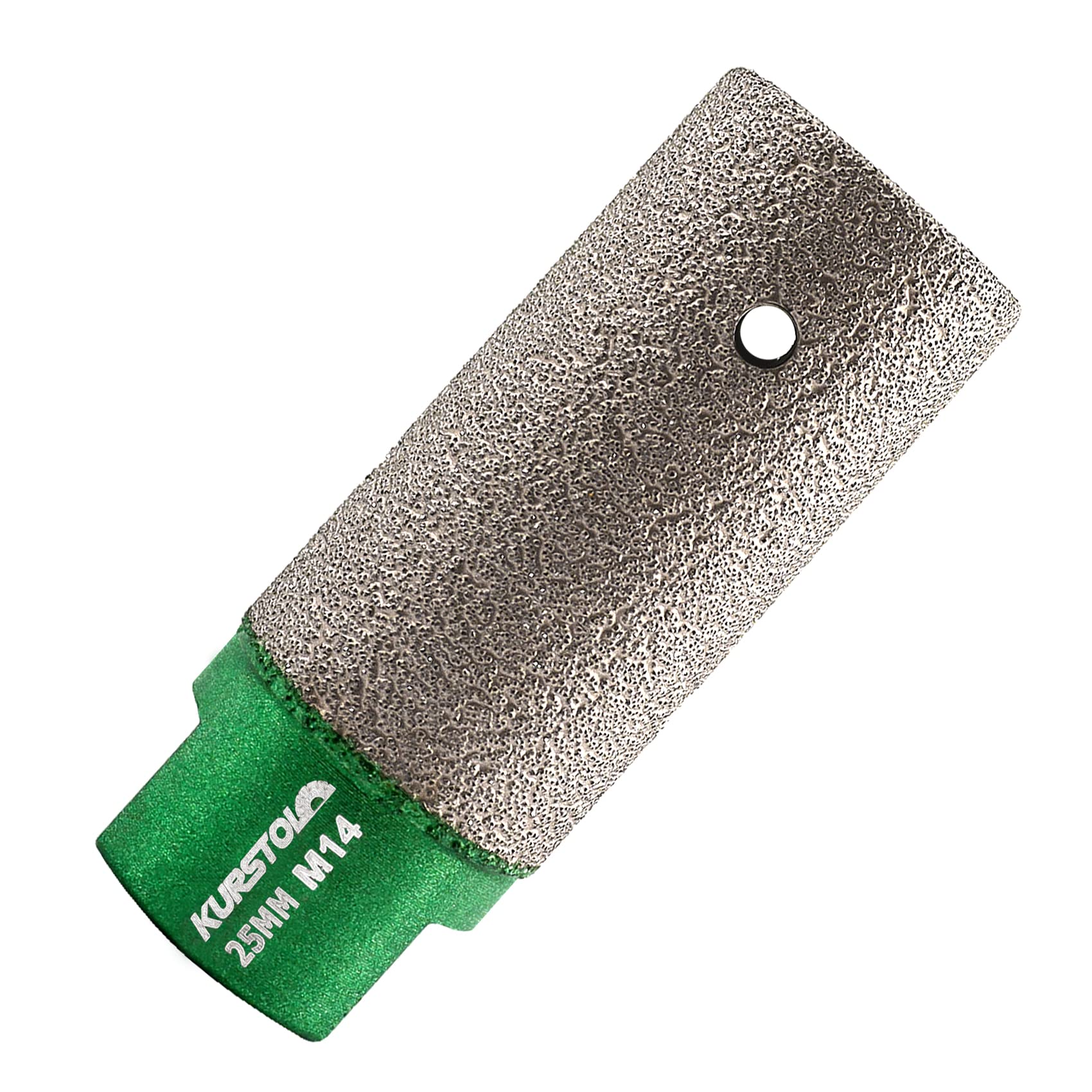 KURSTOL Diamond Finger Milling Bit - 25mm Dia XM14 Thread Diamond Drum Wheel for Enlarging Shaping Round Bevel Existing Hole of Porcelain, Hard Ceramic, Granite, Marble