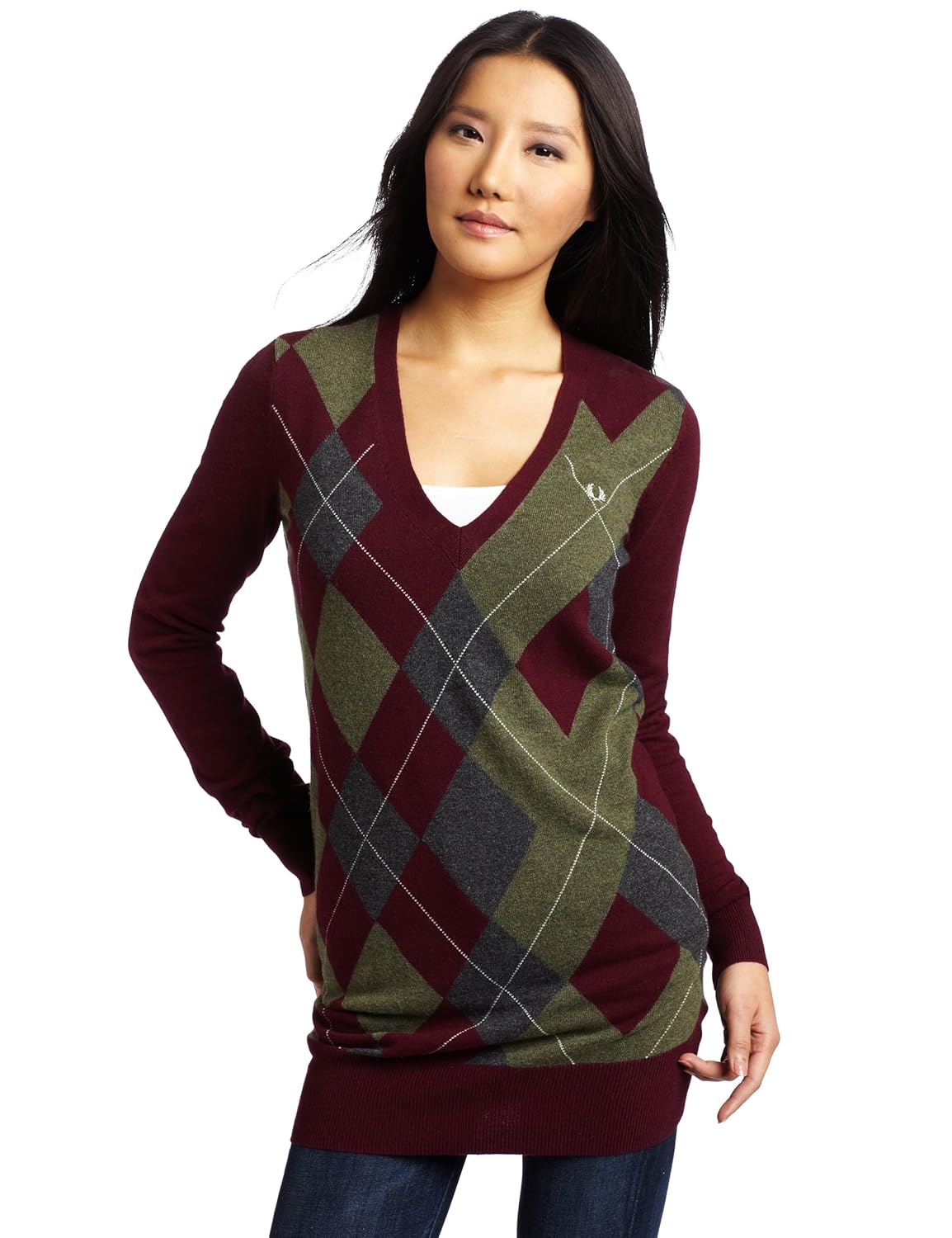 fred perry argyle sweater