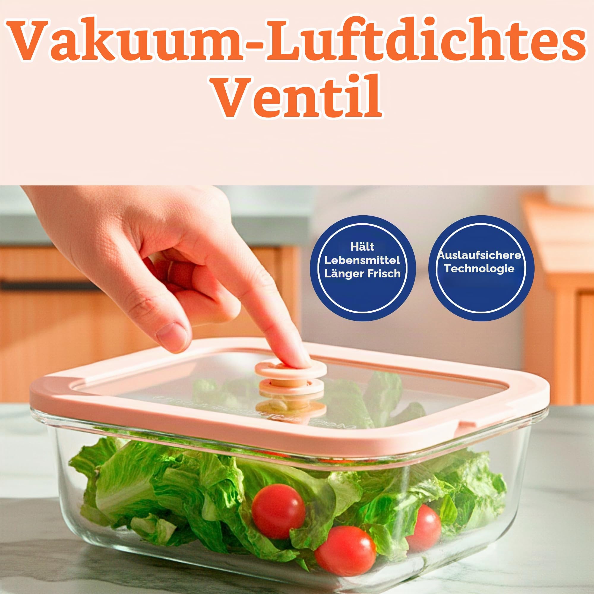 Ziruma Ungiftige 6,2 Tassen Glas Frischhaltedosen mit Deckel, große Lebensmittelbehälter, plastikfreie Mahlzeitvorbereitung, luftdichte Frischhaltedose, mikrowellen- und gefriergeeignet, 2 Stück 6