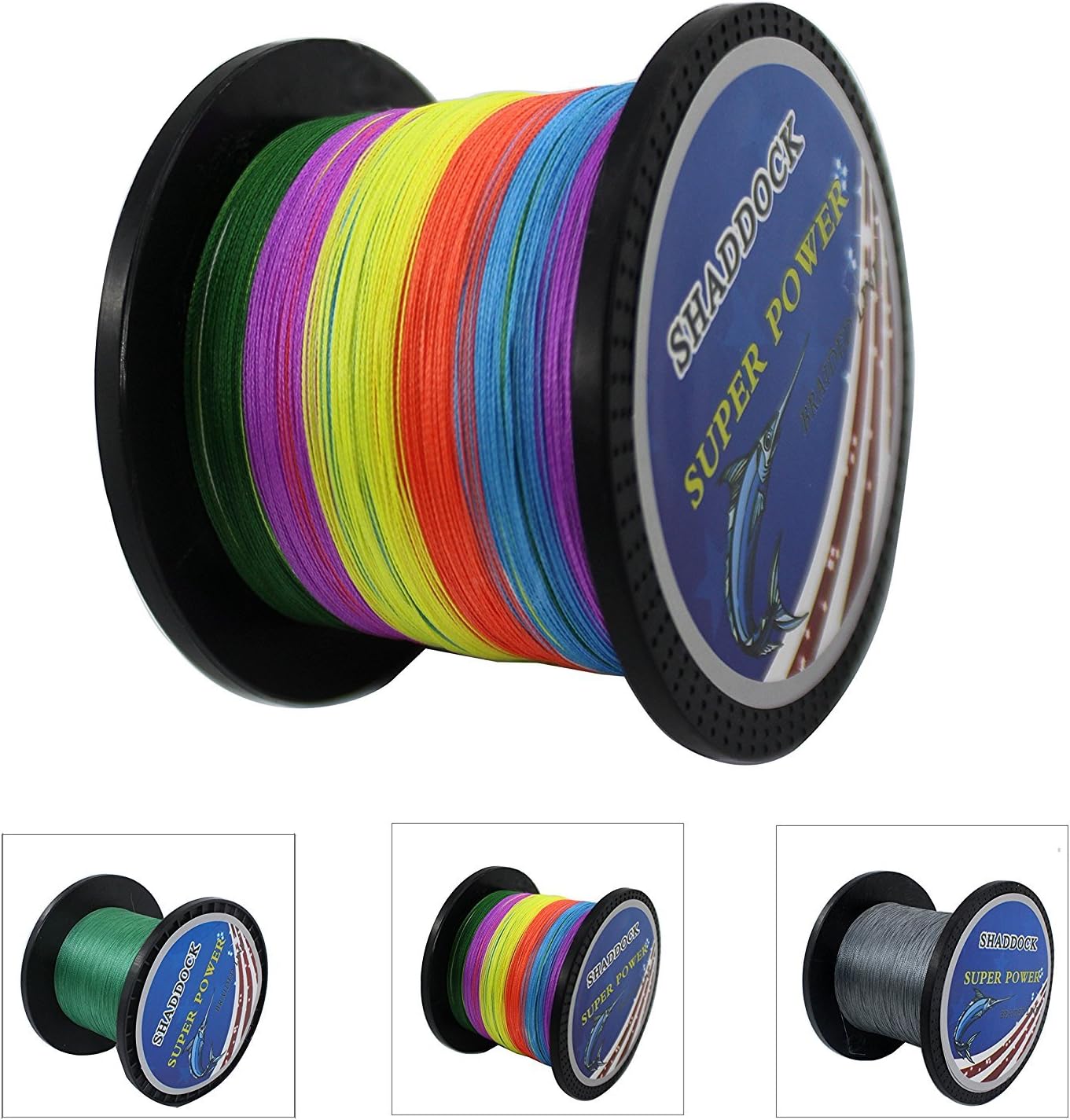 Shaddock Fishing PE Braided Fishing Lines 4 Strands Multifilament PE