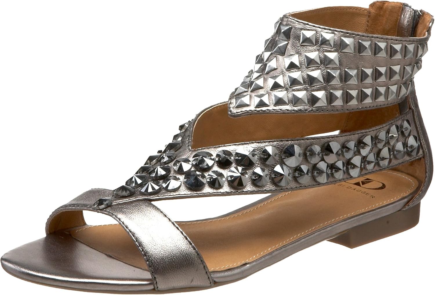 Amazon.com | Kelsi Dagger Brooklyn Women's Malaina Ankle-Strap Sandal, Pewter, 11 M US | Sandals