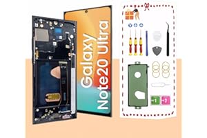 LNONLS OLED for Samsung Galaxy Note20 Ultra 5G LCD Display Screen Assembly Replacement for Samsung Note 20 Ultra Touch Digitizer Screen with Frame Toolkits N985U N986U (Black)