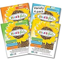 ELLA’S FLATS® Variety All Seed Savory Crisps – All Natural, Gluten Free, Good Source of Protein, High Fiber, Vegan and Keto F
