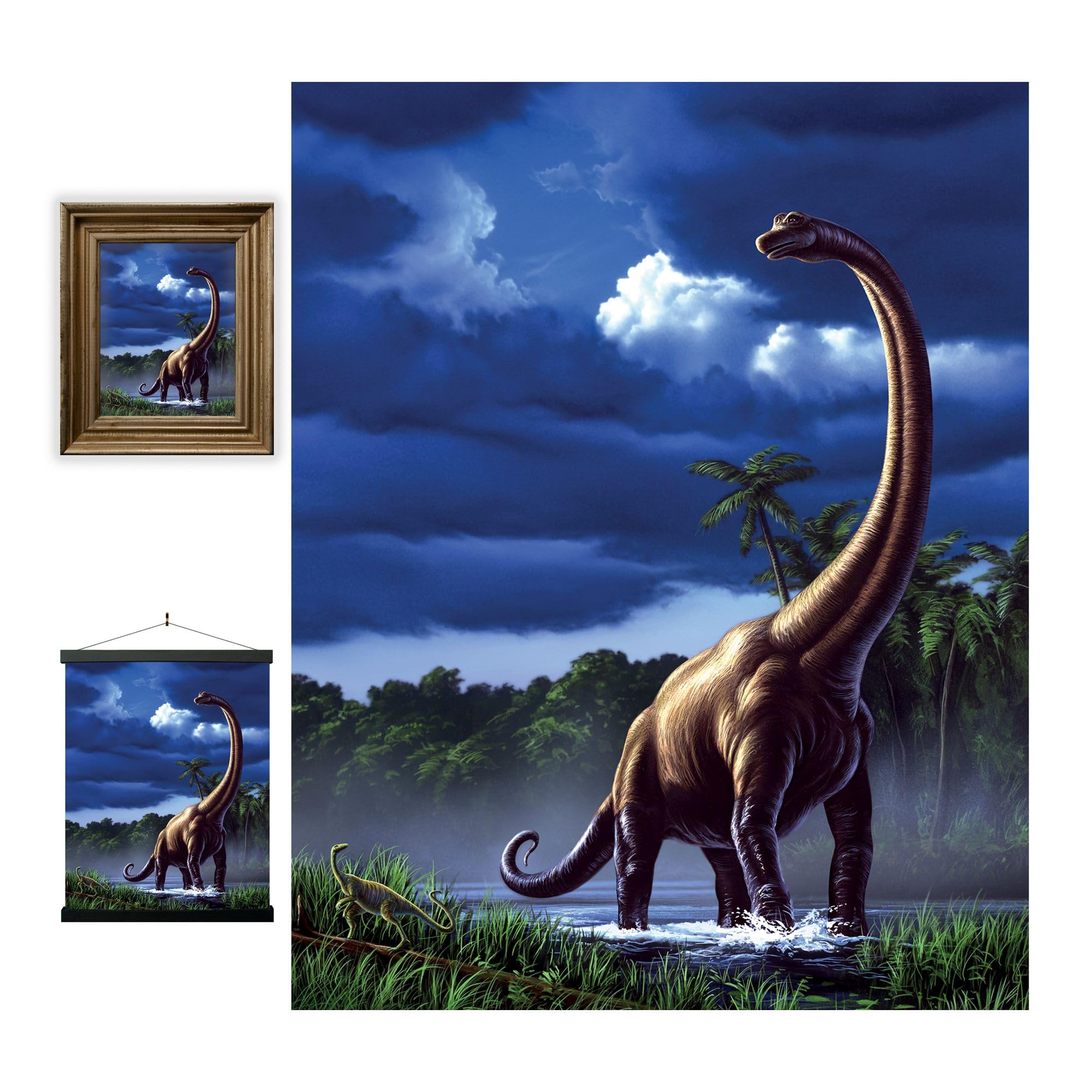 3D LiveLife Lenticular Wall Art Prints - Brachiosaurus from Deluxebase. Unframed 3D Dinosaur Poster. A perfect wall filler. Original artwork licensed from renowned artist, Jerry LoFaro — image 1