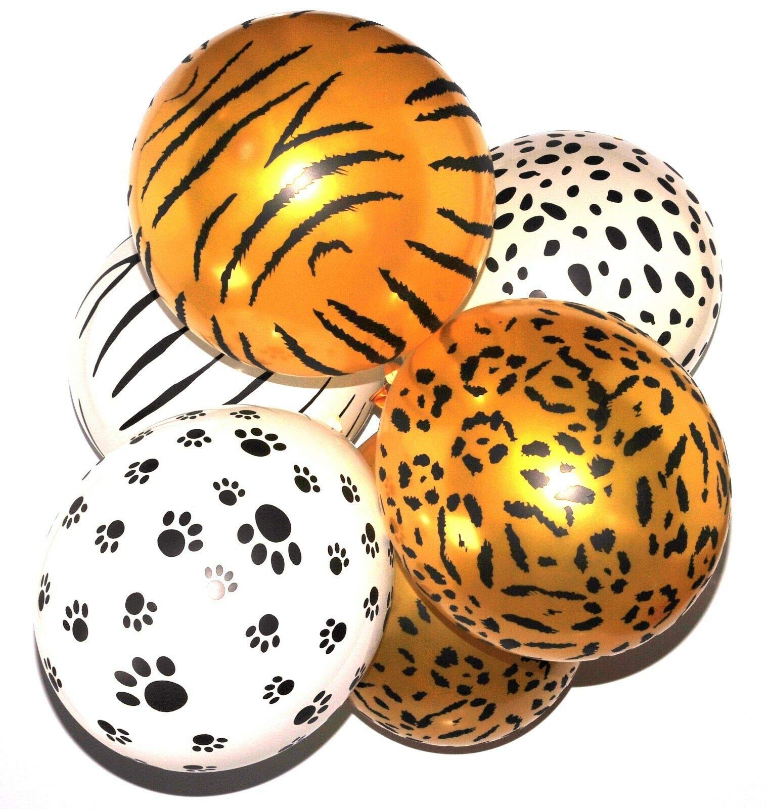 Happium 10pcs Jungle Safari Animals Balloons, 12 Inch Latex Animal Balloons for Jungle Safari Animals Theme Birthday Party Decorations