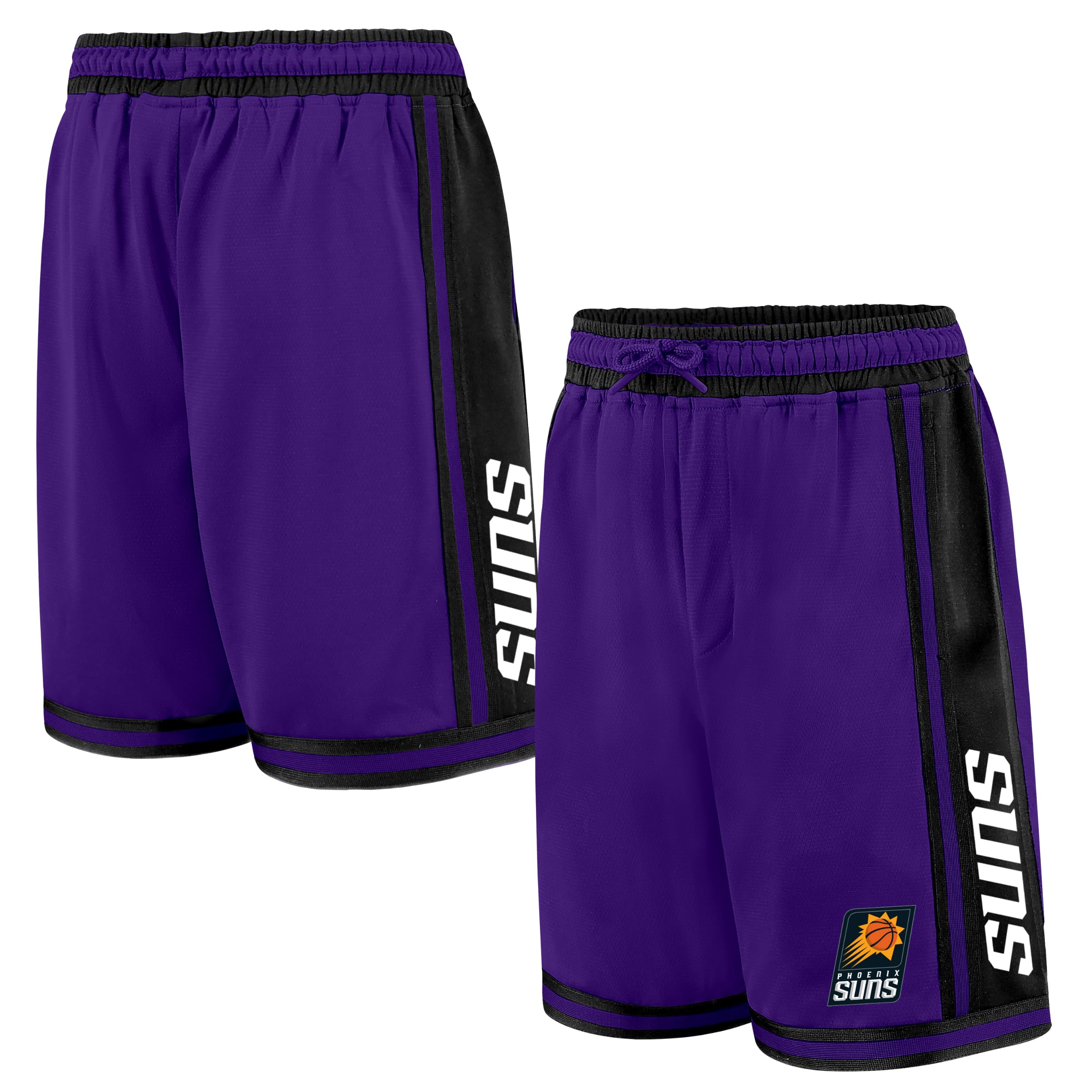 Ultra Game NBA Official Men's Classic Basketball Shorts, Phoenix Suns, Team Color, Medium Image