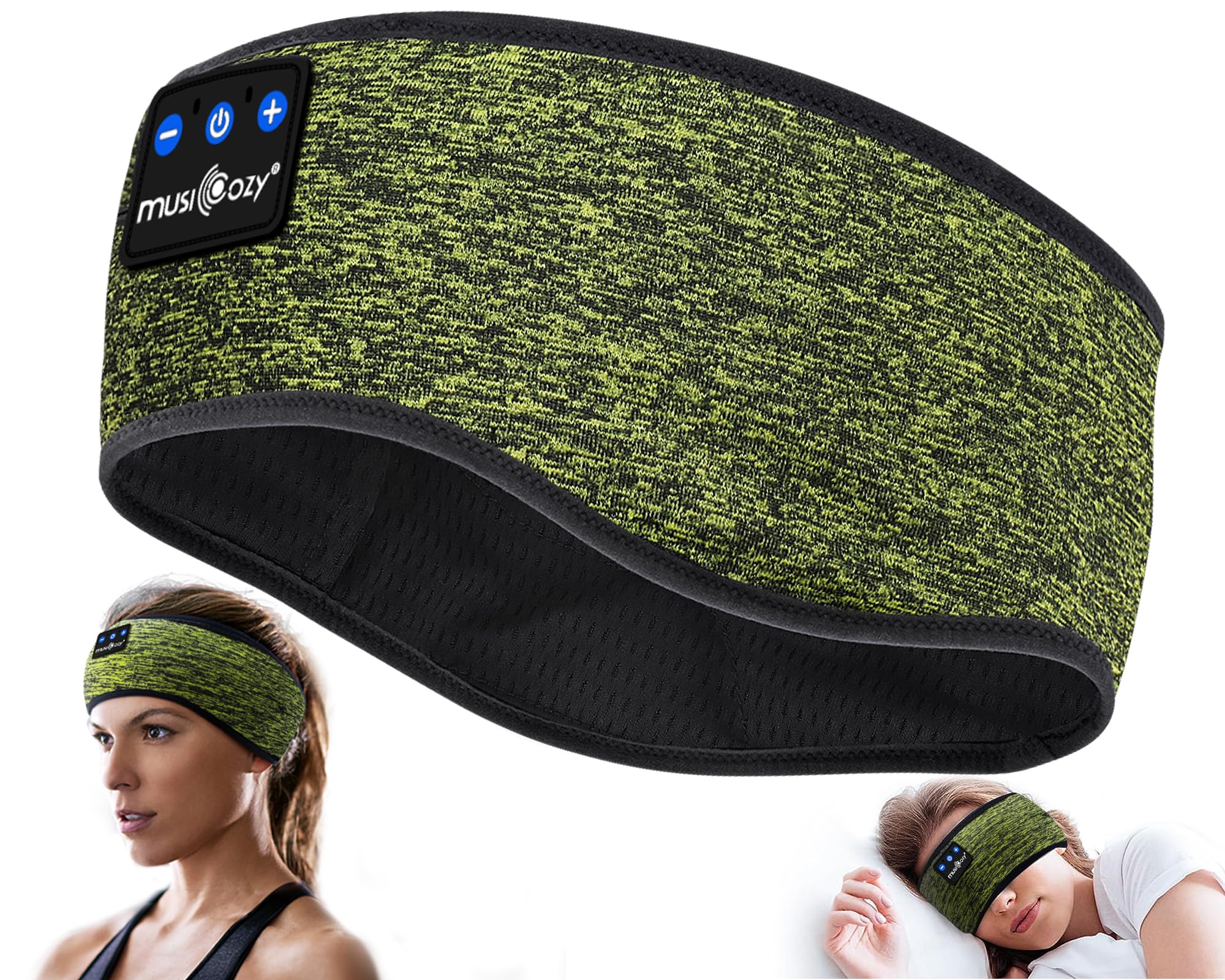 Photo 1 of MUSICOZY Sleep Headphones Bluetooth Headband 5.4 Wireless Headband Headphones for Sleeping for Side Sleeper with Ultra-Thin HD Stero Speaker for Workout (Military Green)