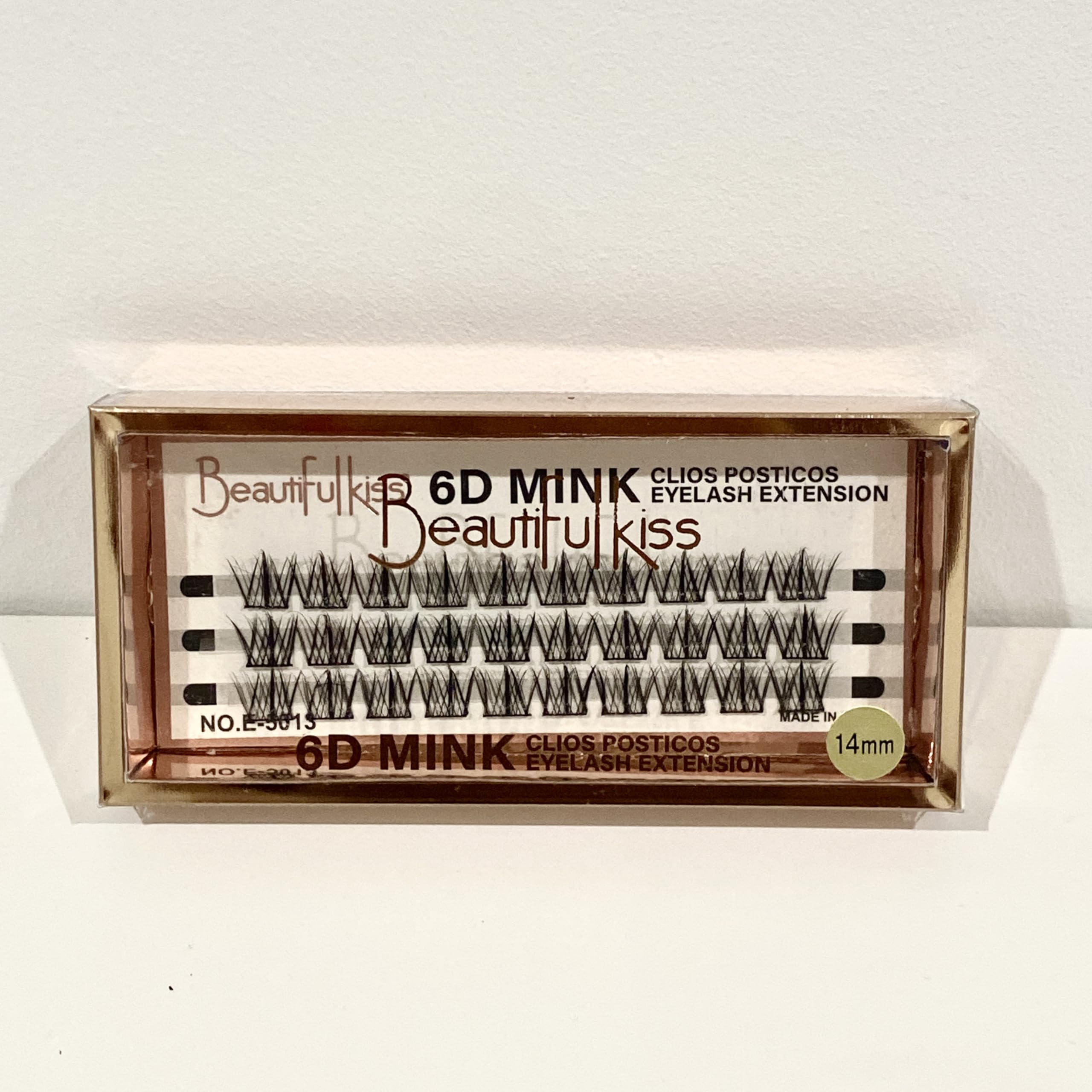 Glamorous Luxe 6D faux Mink Eyelash Extensions – Ultra-Volume, Lightweight, Natural Look, Long-Lasting, Professional Quality (30 Clusters per box, 10 boxes per pack, 300 total Clusters) (14mm)