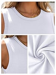 ANRABESS Womens High Neck Tank Tops Stretchy
